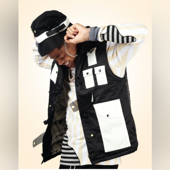 THC Puffer Vest, streetwear utility XXL - Picture 3 of 14